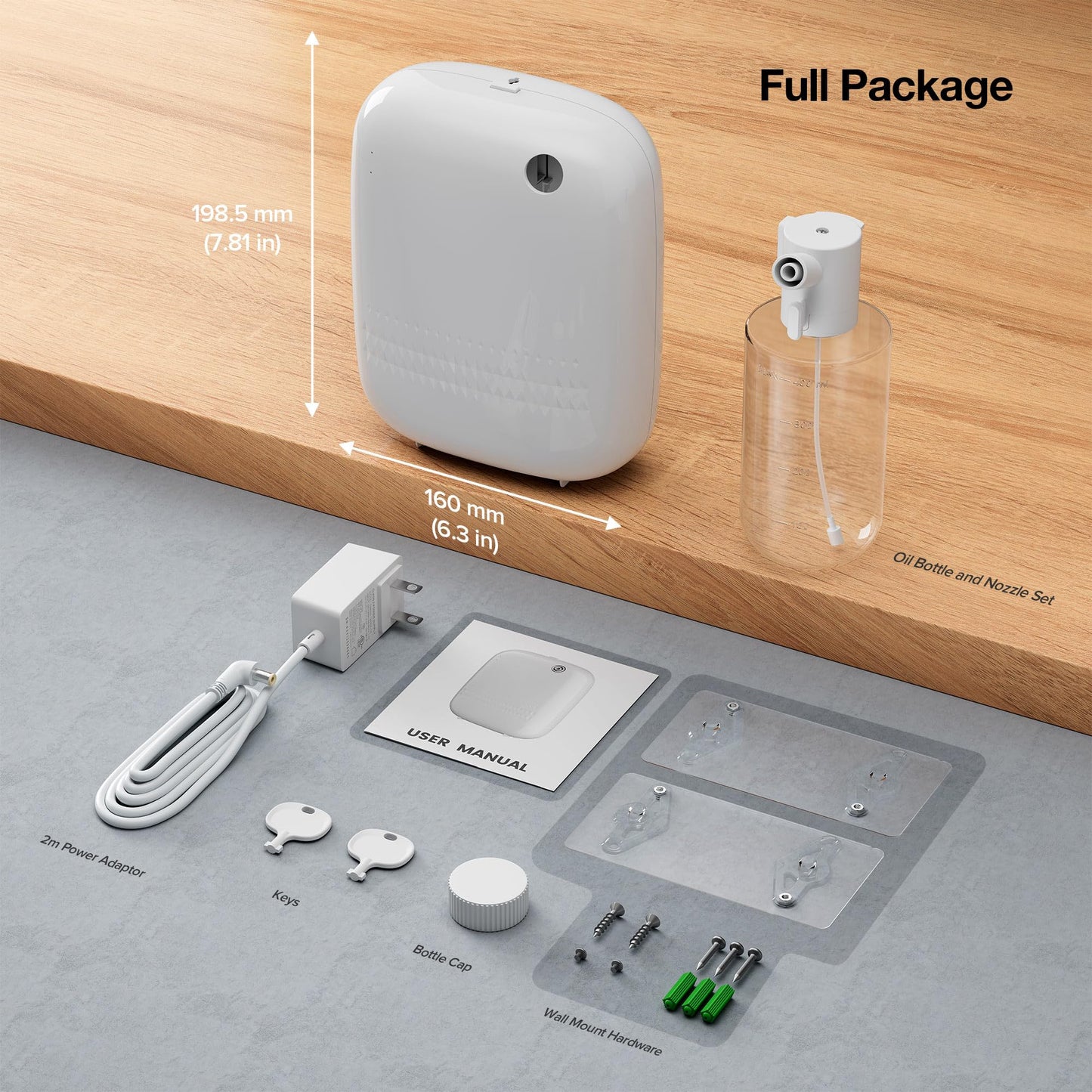 Airversa Smart Scent Air Machine with 400mL Capacity Up to 2000 sq.ft. Waterless Essential Oil Diffuser for Home and Commercial Use, Aromatherapy Scent Diffuser for Large Rooms, ANW-Black