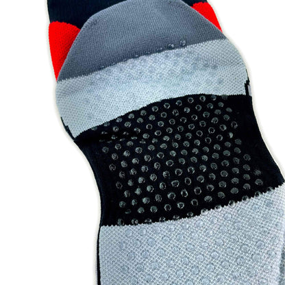 Pure Athlete Lifting Socks- Weightlifting Shin Guards, Deadlift Protector Compression Sock for Cross Training & Weightlift (Black/Red, Large)