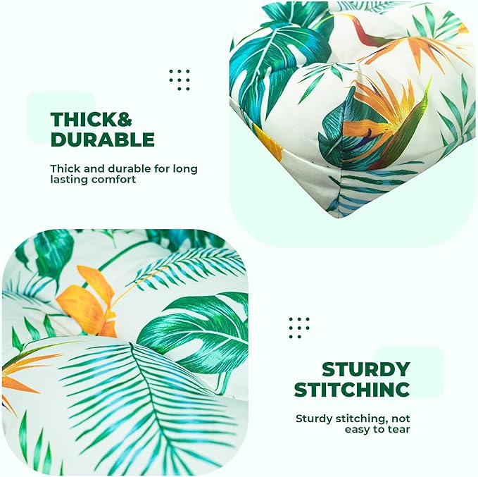 DANGHOOGY Wicker Chair Cushions, Waterproof Outdoor Loveseat Cushions