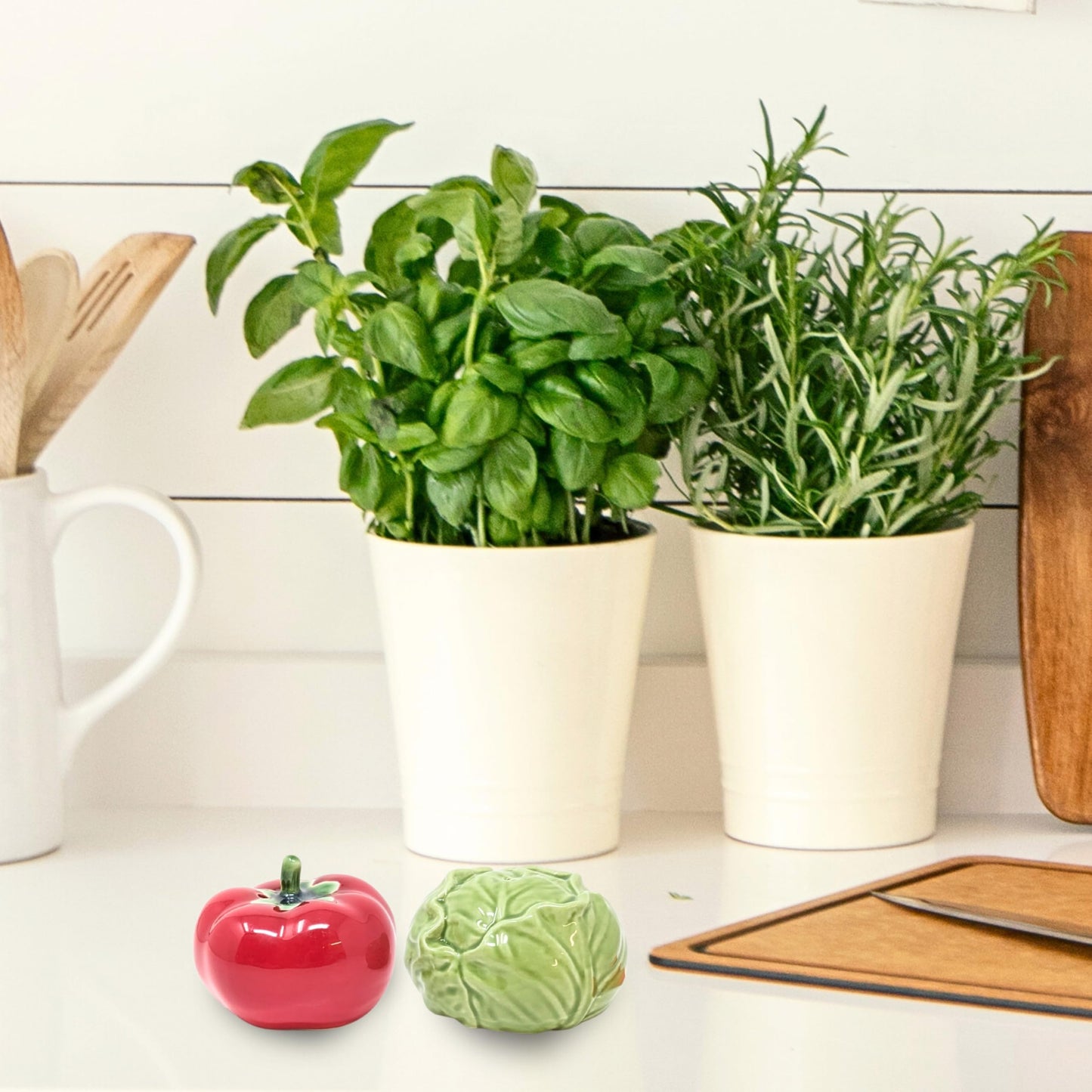 Tomato and Cabbage Salt and Pepper Shaker Set