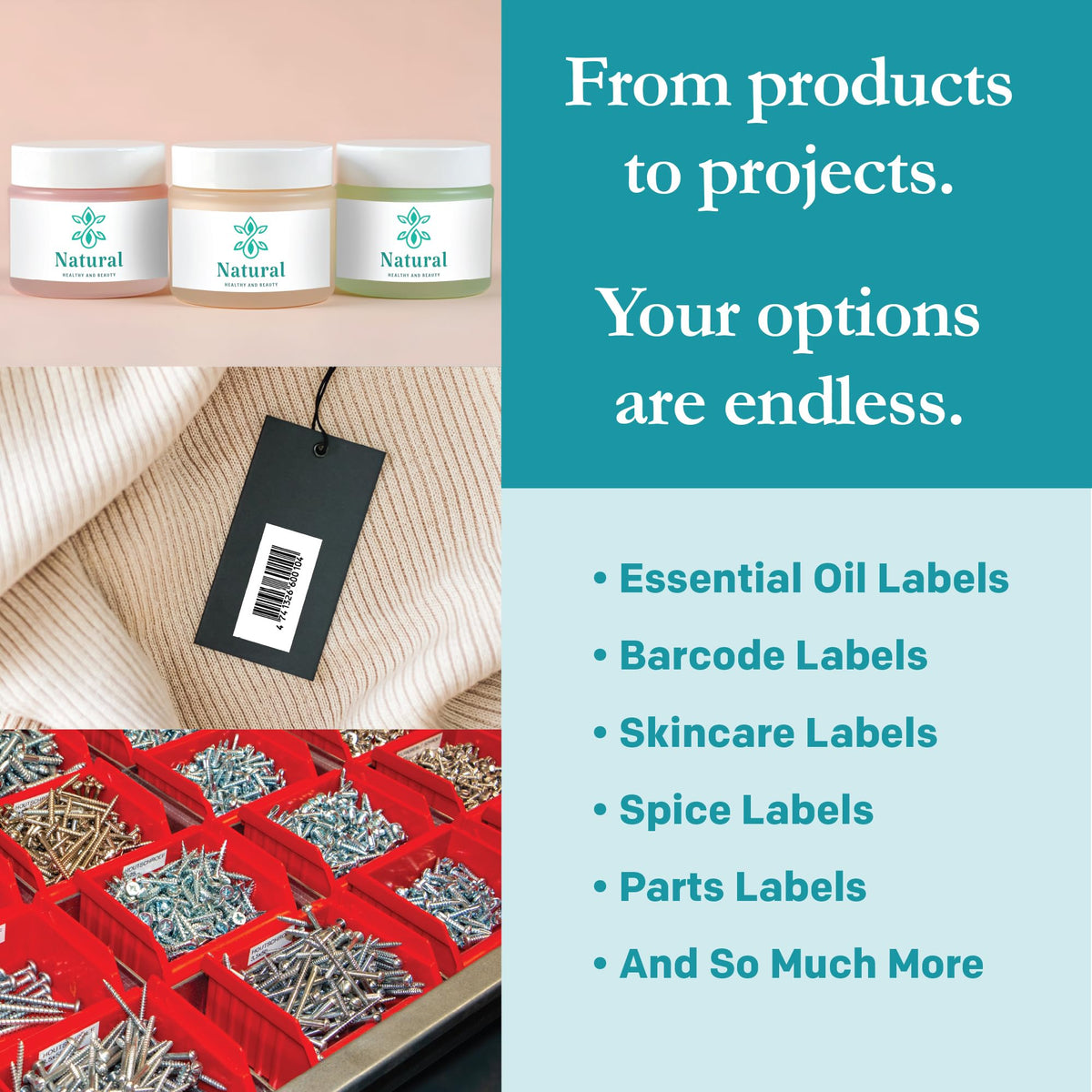Premium Label Supply White Sticker Barcode Labels – 2" x 1" – Laser/Inkjet Compatible – (40 per Sheet), 25 Sheets – 1000 Total Adhesive Labels