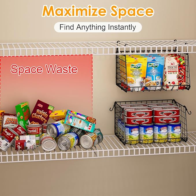 3-Pack Under Shelf Hanging Baskets