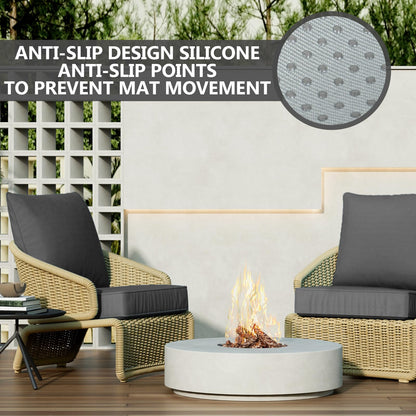 24" x 24" x 6" Outdoor Deep Seat Cushions Set - 4 Set Waterproof & Fade Resistant Patio Furniture Replacement Cushions, Non-Slip Outdoor Cushions Fit Loveseats, Couches, Chairs, and Sofas.