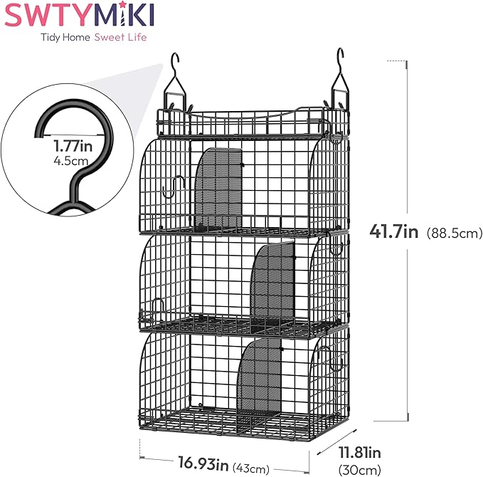 SWTYMIKI Hanging Closet Organizer Storage