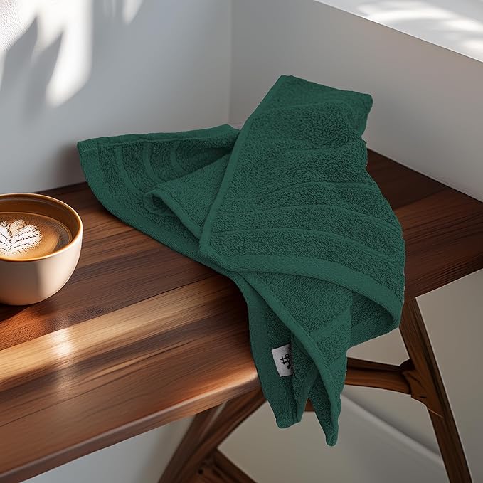 Tens Towels Pack of 6 Hand Towels, 100% Cotton, Lighter Weight, Quick to Dry