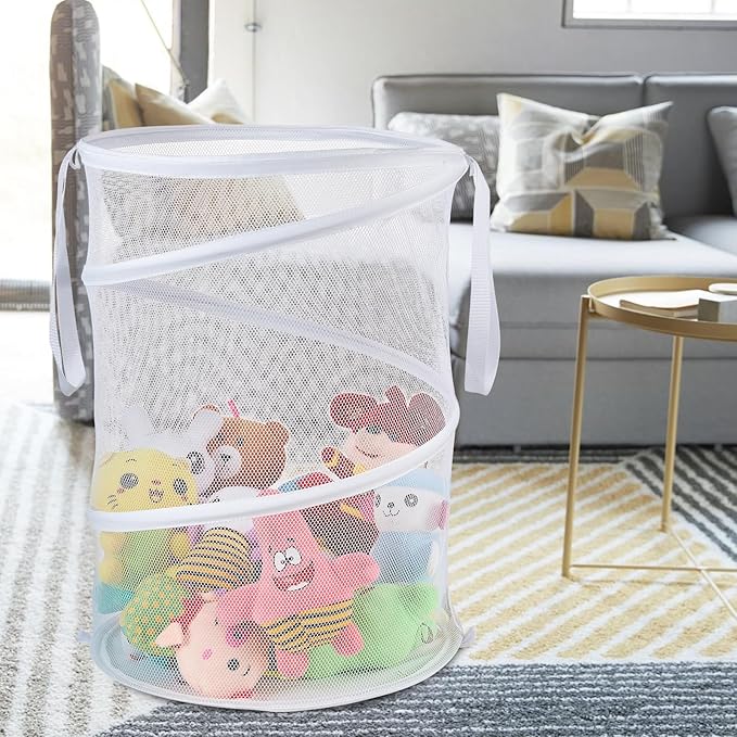 Seiritex Mesh Popup Laundry Hamper 115L Collapsible Laundry Basket Extra Large