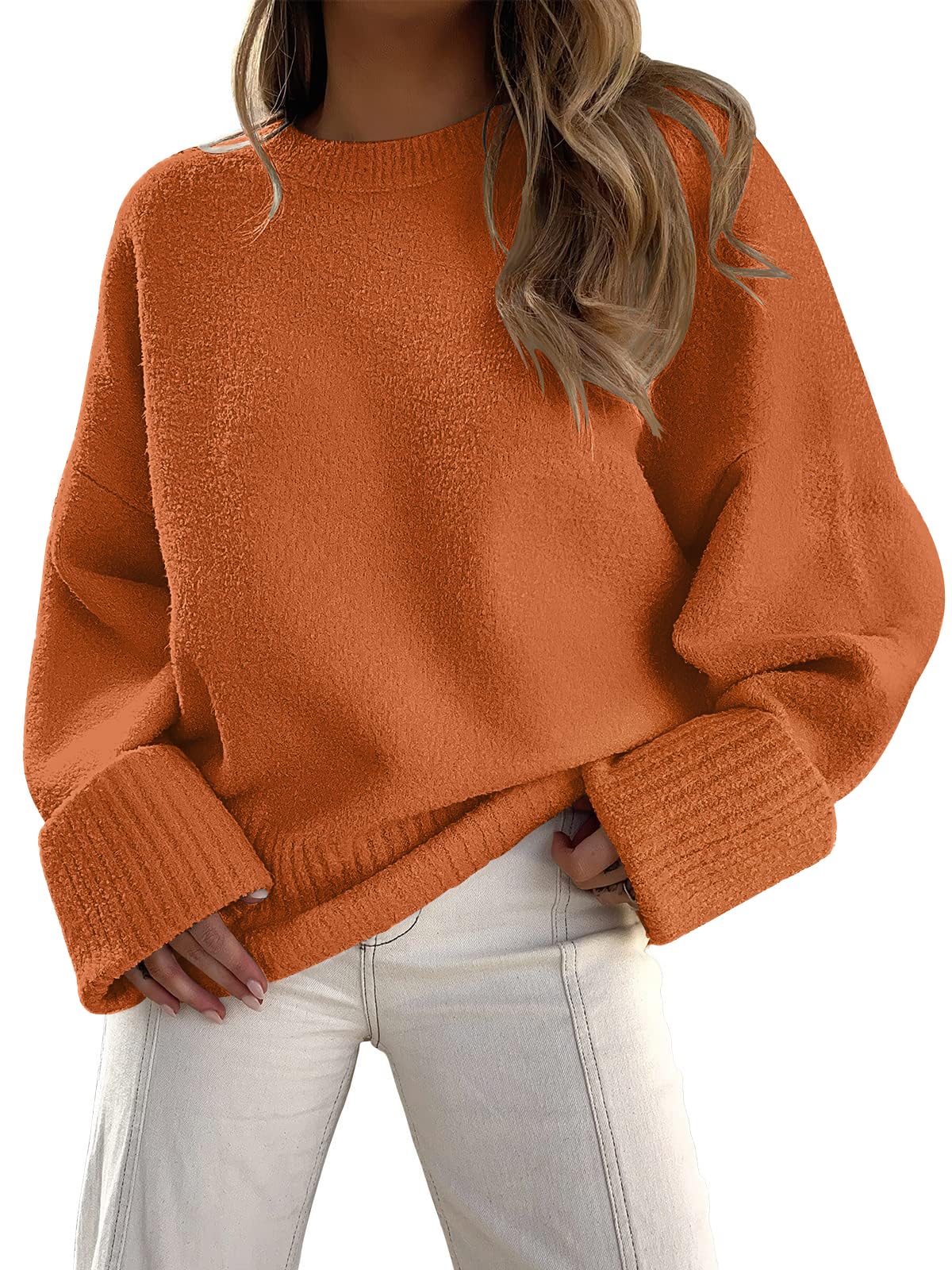 LILLUSORY Women's Oversized Sweaters Fuzzy Chunky Warm Pullover Sweater
