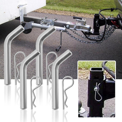 SYOWADA 4Pcs Steel Trailer Hitch Pin & Clip with Grooved Head Fits 2 Or 2-1/2-Inch Receiver, 5/8-Inch Diameter Trailer Hitch Pin for Towing