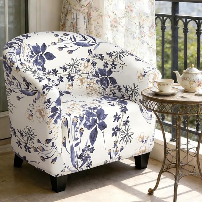 SearchI Club Chair Slipcover Stretch Barrel Chair Covers Printed Tub Chair
