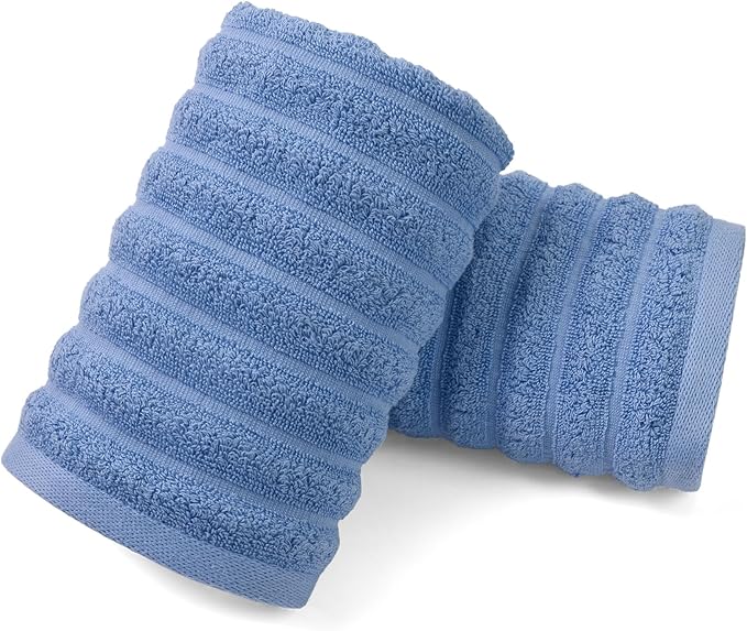Jacquotha Ribbed Hand Towels for Bathroom, Hotel & Spa Quality Soft Hand Towel