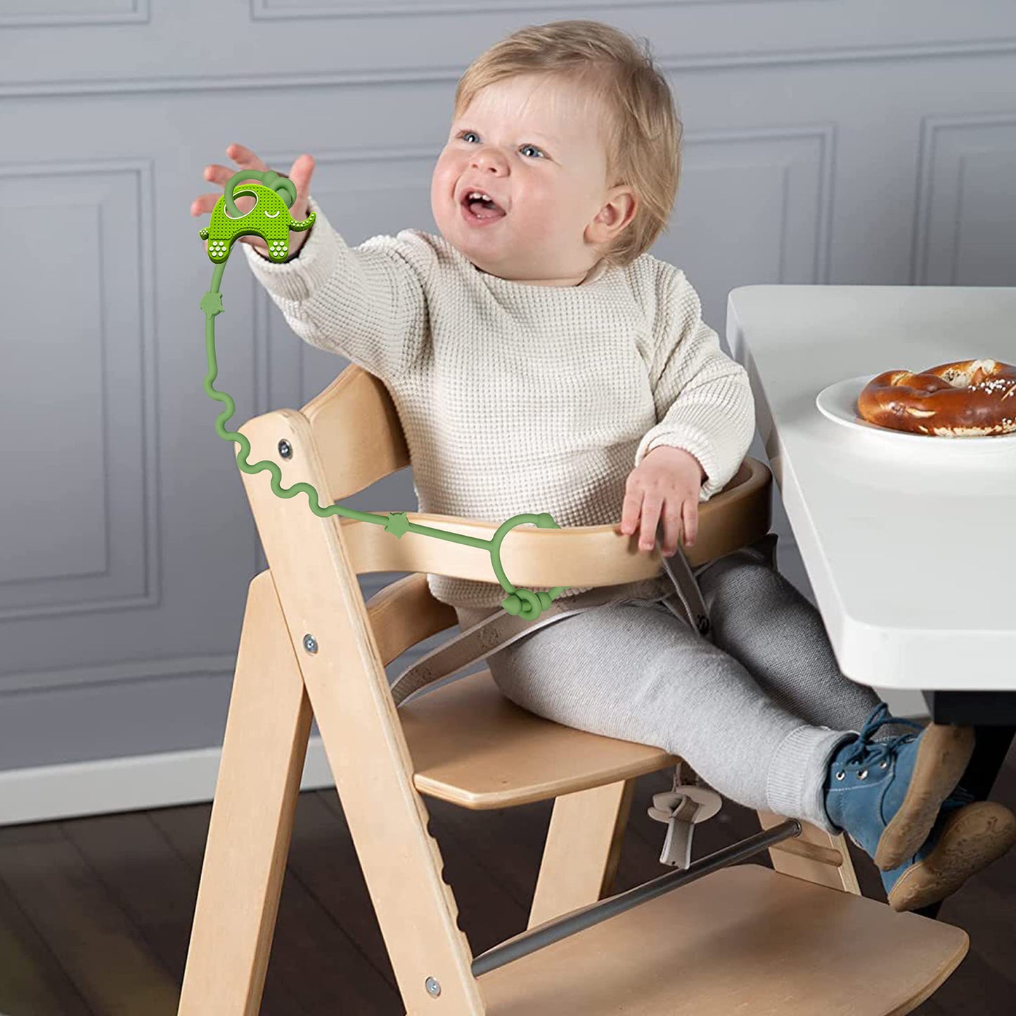 Toy Straps for Baby,RTMOK Silicone Setpacifier Clip,Applies to Car Seat Toy,Teether Toy,High Chair,Stroller Accessories,Baby Toy Clips,Cribs,Rocking Chair (Multicolored)