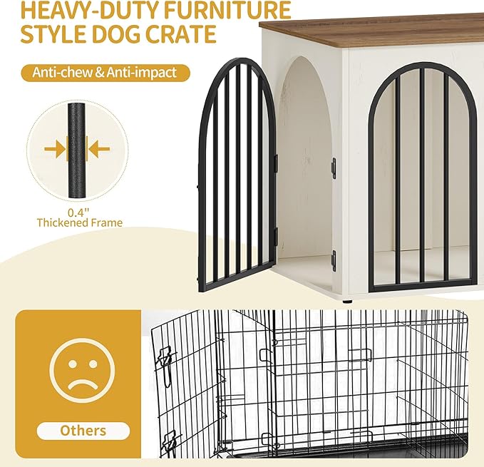 Hzuaneri 31.5'' Wooden Dog Crate Furniture, Indoor Dog Kennel Dogs Cage