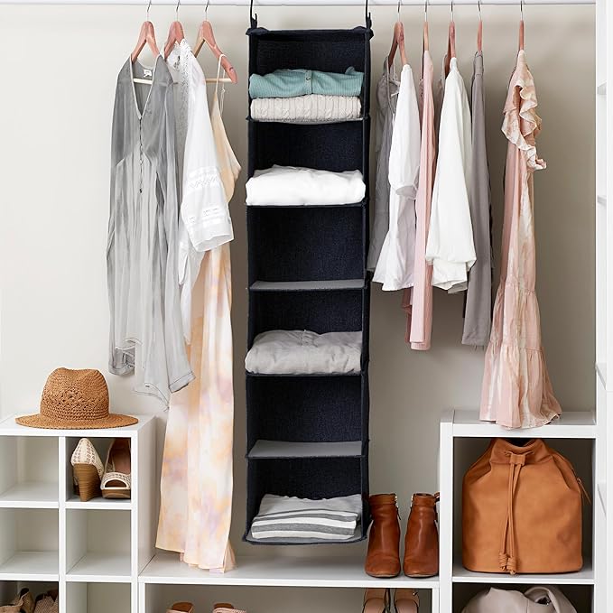 Household Essentials Hanging Cotton Blend Closet Organizer