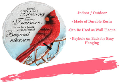 Spoontiques - Garden Décor - Cardinal Stepping Stone - Decorative Stone for Garden