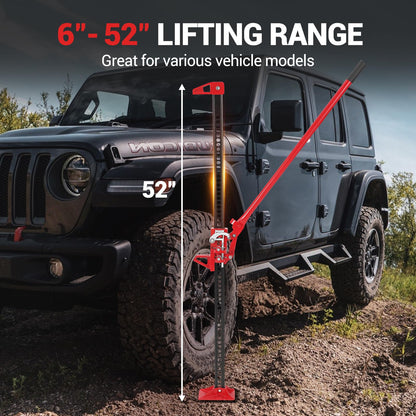 GarveeTech 3 T Farm Jack, 60 in Utility Farm Jack, 6600 LBS Capacity Ratcheting Off Road Utility Jack, Heavy-Duty Farm Jacks Foratv, Utv, SUV, Tractor, Truck, Universal Jack