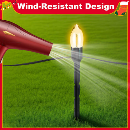 60 Pcs 7.5 Inch Christmas Light Stakes, Christmas Yard Stakes for C7 C9 Christmas Lights, Garden Path Walkway Holiday Decorations(Black)