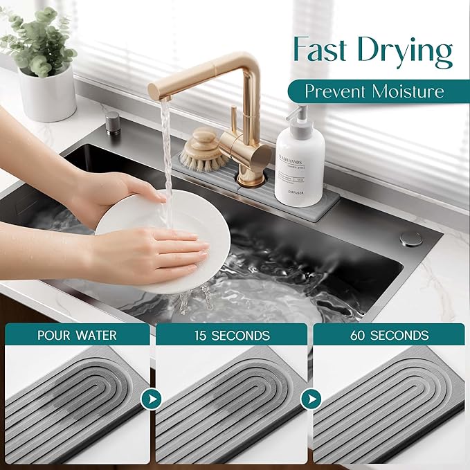 Diatomite Kitchen Faucet Mat