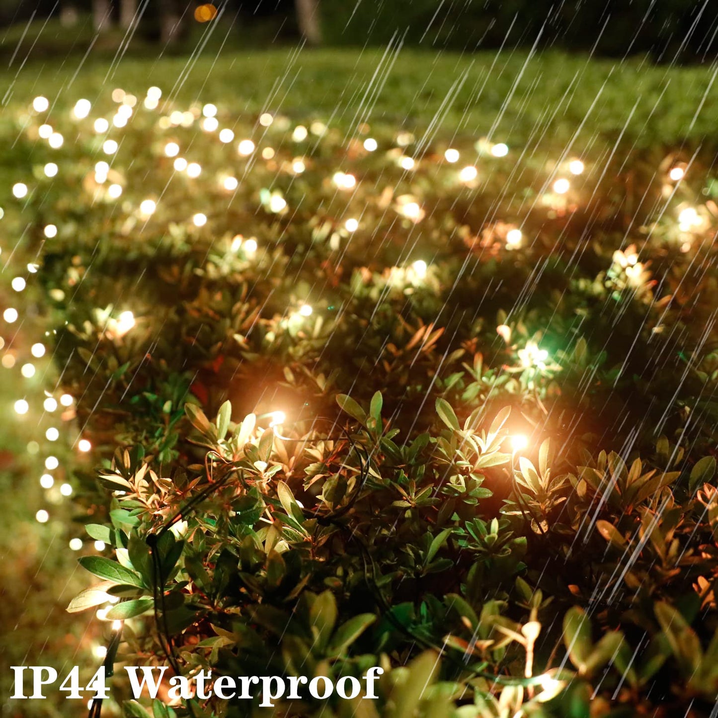 OYCBUZO 360LED Net Lights, 21ft x 5ft Connectable Christmas Outdoor Mesh Lights with Timer & 8 Lighting Modes, Waterproof String Light Plug in for Xmas Tree Bushes Garden Holiday Party - Warm White