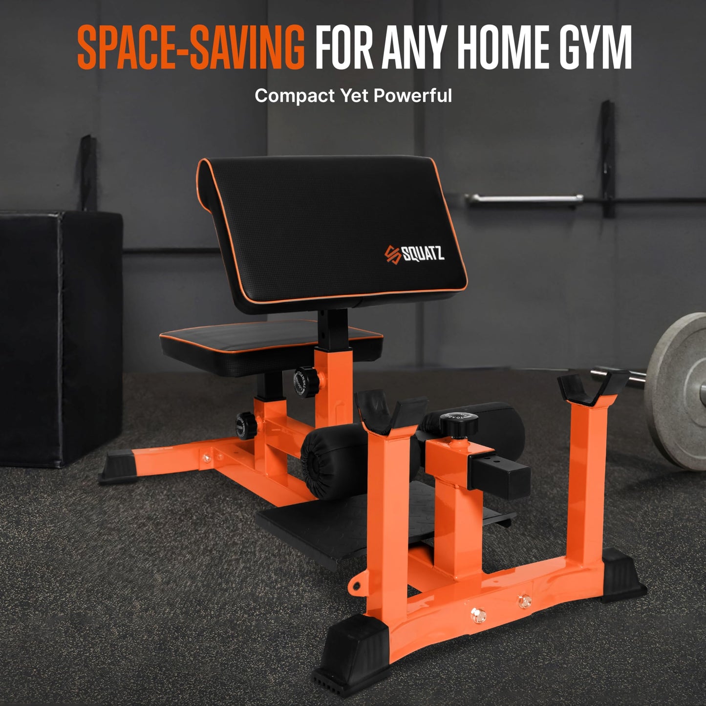 SQUATZ Squat Machine, Foldable Squatting Bench for Home Office Gym Workout Station and Leg Press Exercise, Designed to Train Abs, Thighs, and Glutes, Multifunctional Equipment for Fitness and Training