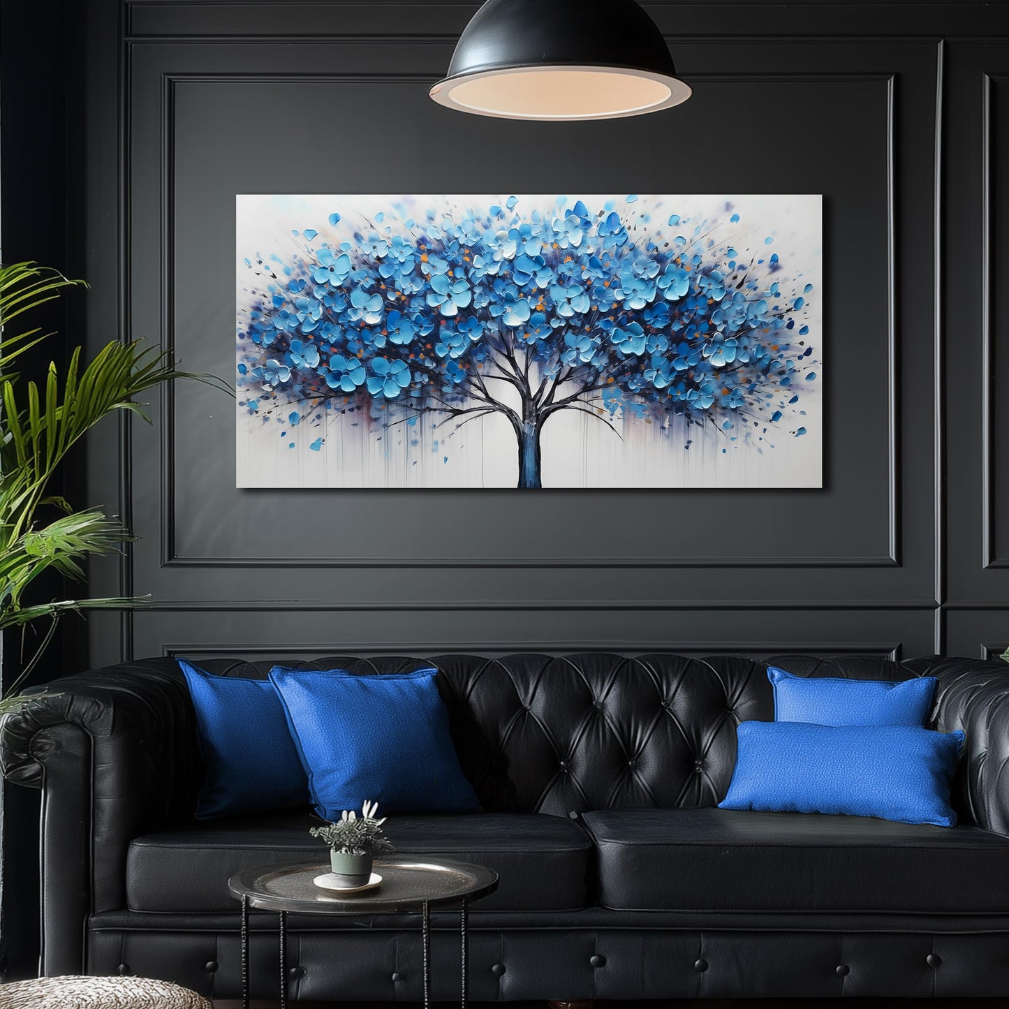 MDHKVPM Tree of Life Wall Art for Bedroom Blue Wall Decor for Living Room Tree Prints Picture Decor 20 x 40 Inch