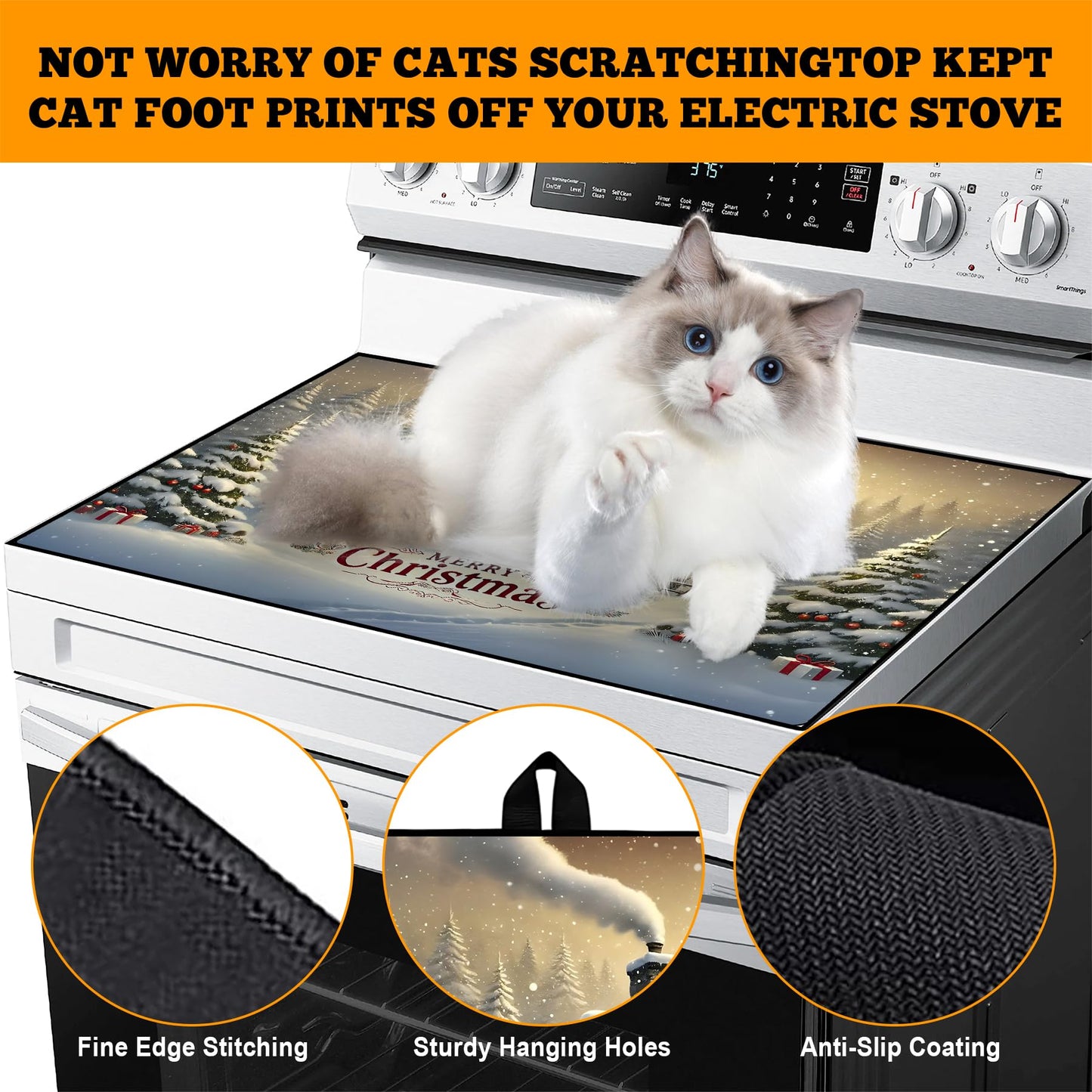 Stove Top Cover for Electric Stove: 28''×20'' Stove Cover Elevate Your Kitchen Reliable Heat Protection,Non-Slip Kitchen Decor (MAI-H2411225)
