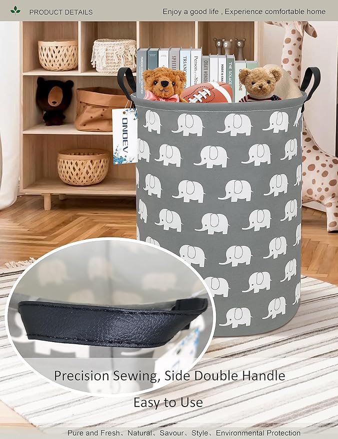 Round waterproof laundry basket, foldable storage basket, laundry Hampers