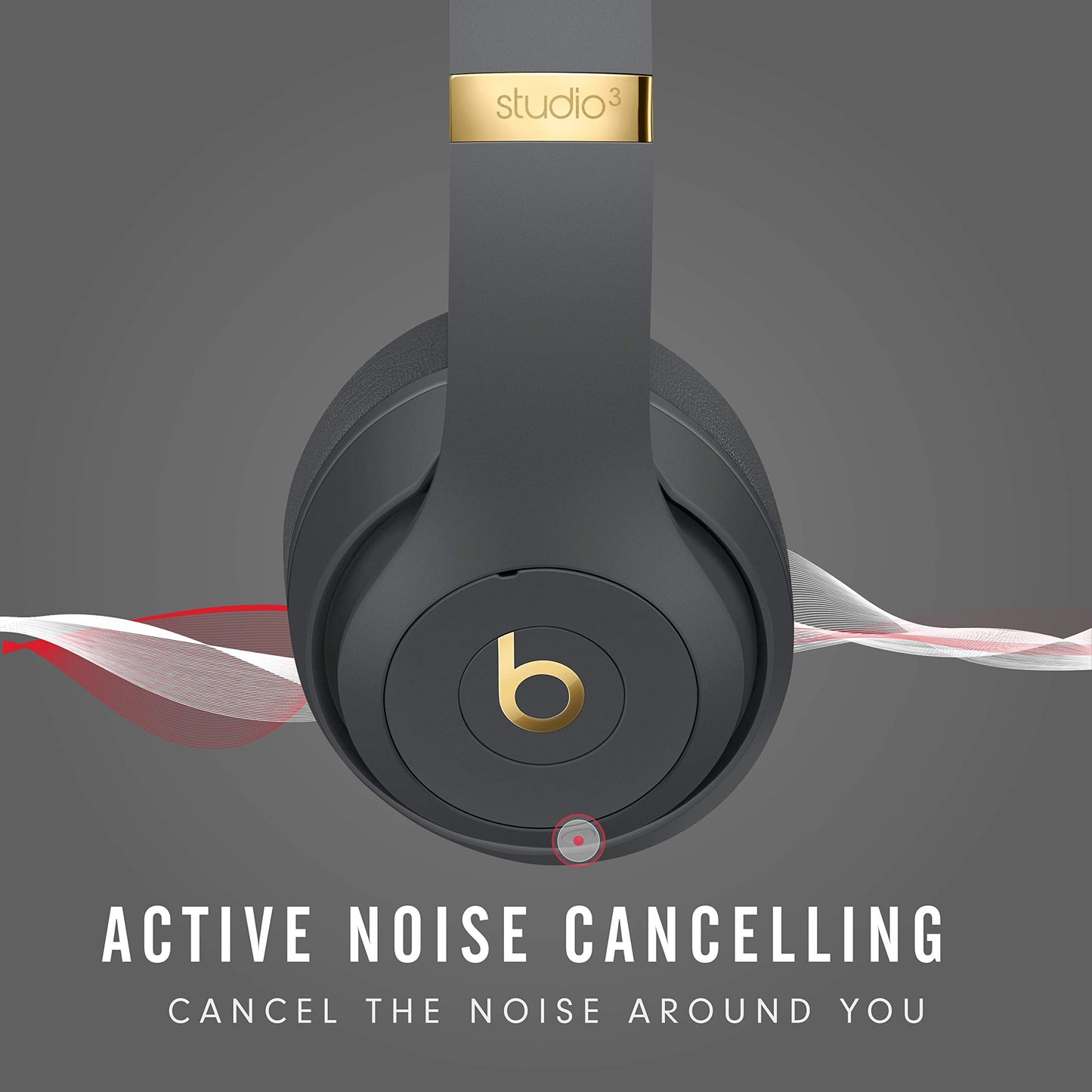Beats Studio3 Wireless Headphones – The Beats Skyline Collection - Shadow Gray (Latest Model) (Renewed)