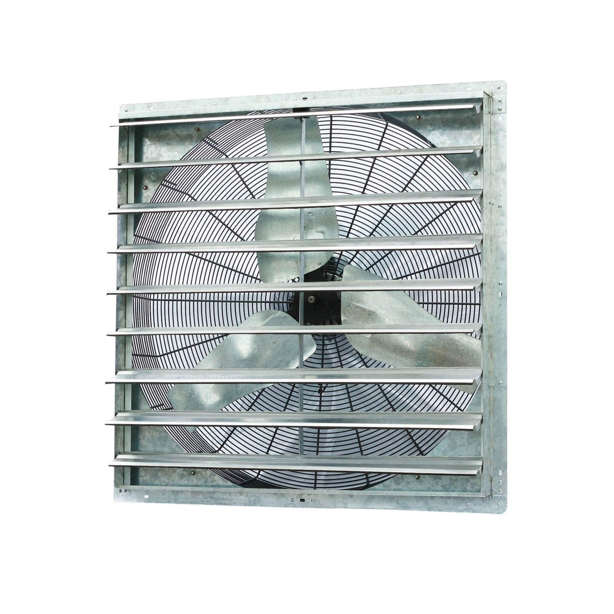 Iliving - 36" Wall Mounted Shutter Exhaust Fan - Automatic Shutter - Single Speed - Vent Fan For Home Attic, Shed, or Garage Ventilation, 6128 CFM, 9000 SQF Coverage Area, Silver (ILG8SF36S)