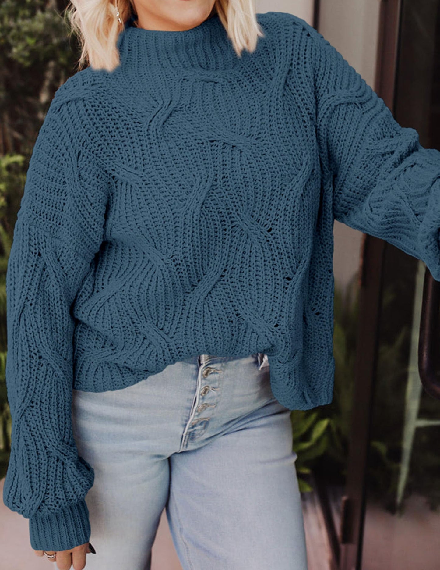 PRETTYGARDEN Women's Fall Oversized Pullover Sweaters Casual Crewneck Long Sleeve Chunky Cable Knit Tops Winter Clothing