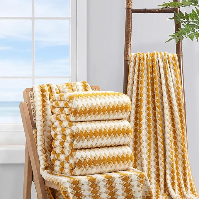 4 Piece Bath Towel Set Oversized Bath Sheet 35"x70" Bathroom Towel Extra Large