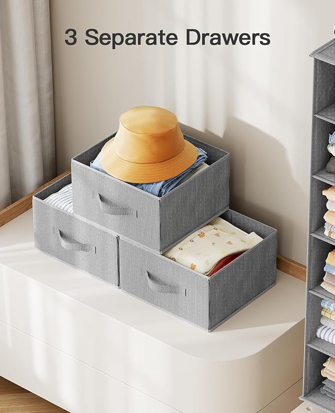 Pipishell Hanging Closet Organizer 6-Shelf, Hanging Shelves