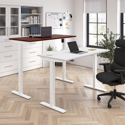 Bush Business Furniture 72-inch Electric Height Adjustable Standing Desk, Ergonomic Sit-Stand Computer Table for Home and Professional Office, Move 40 Series, Hansen Cherry with Black Base