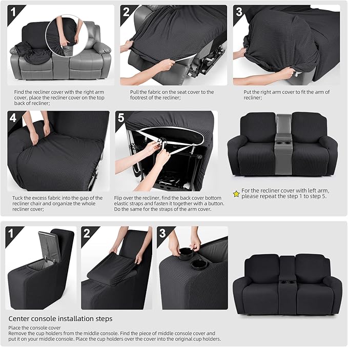 TAOCOCO Loveseat Recliner Cover
