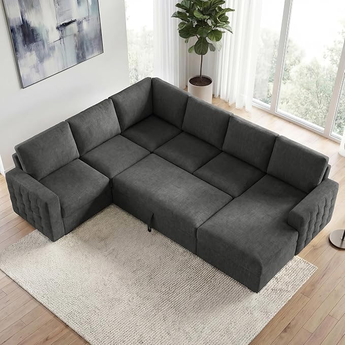 HONBAY Sectional Sleeper Sofa