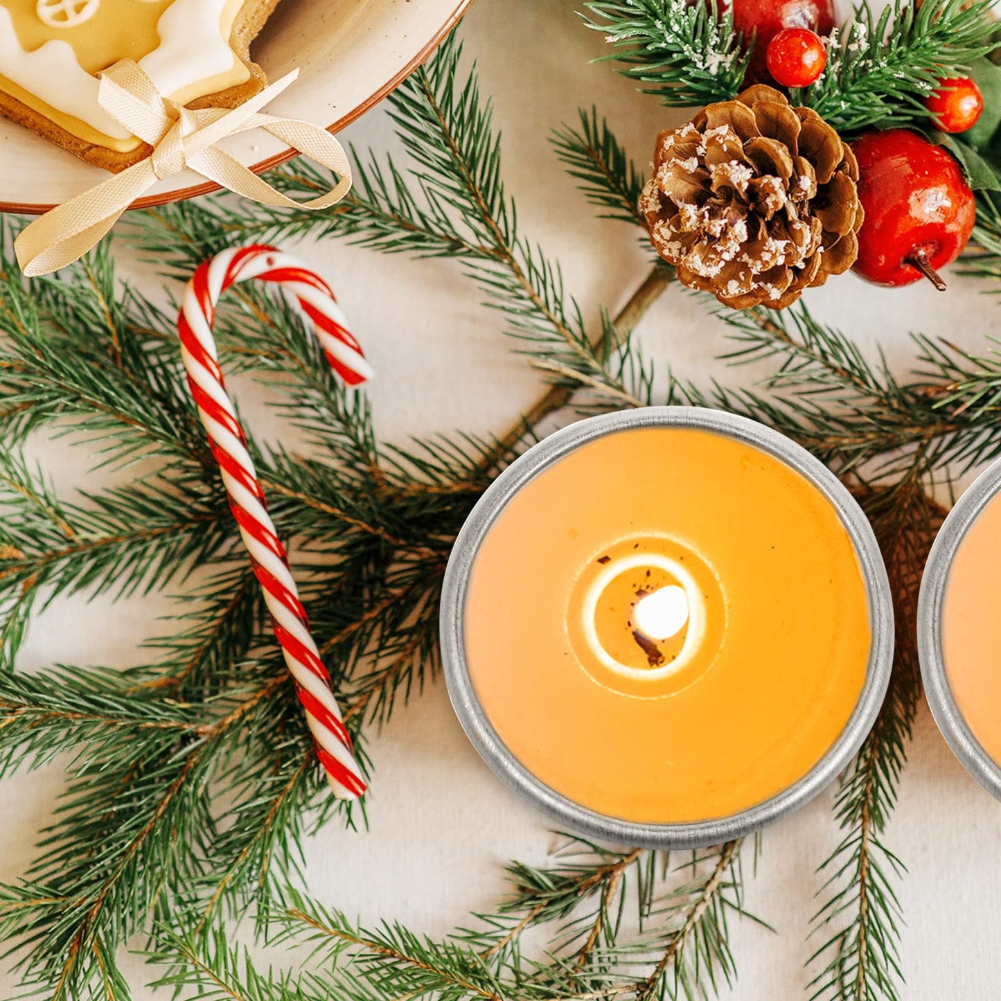 Cabilock Candle Tins 20pcs Tea Light Tins Cups Candle Holders Decorative Metal Tea Light Case Metal Can Containers Scented Candle Cup Candleholder for Christmas Weddings Parties Dinner Decor