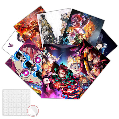Babymiu Anime Wall Poster 8-Pack 11.5 x 16.5 INCH,Anime Cartoon Gifts Merch Party Supplies Unframed Version HD Printing Poster for Room Club Wall Art Decor Style B