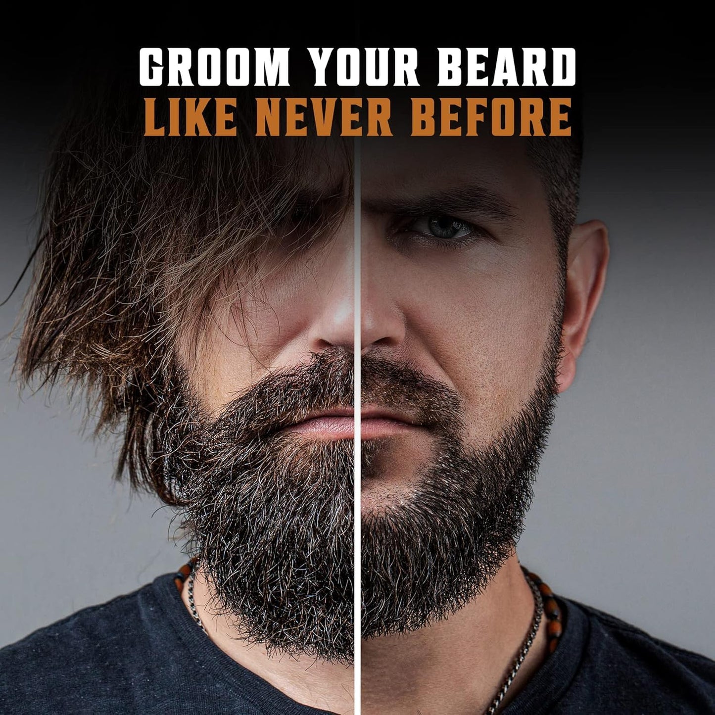 Beard Growth Kit - Oil, Balm, Serum, Derma Roller & Wooden Comb for Beard & Mustache Growth