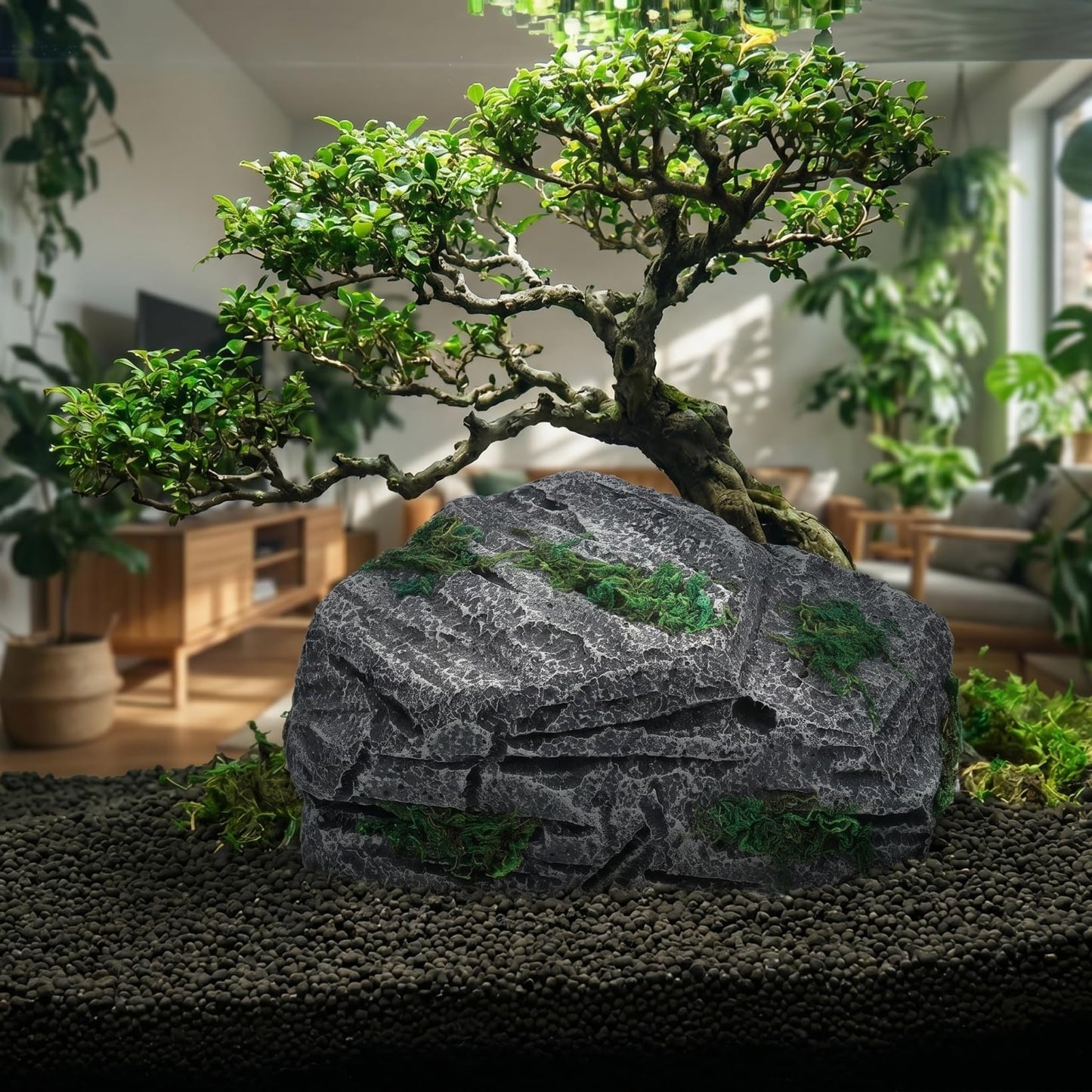 Cabilock Realistic Simulated Rock Decor Fake Landscape Stone for Garden Yard Lightweight Artificial Garden Decor Scoop