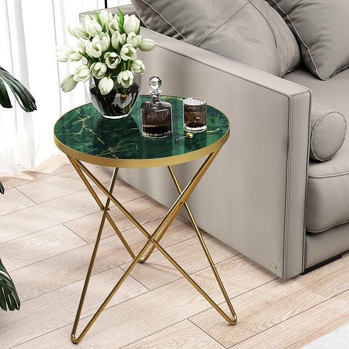 HLR Modern Round Side Table, End Table