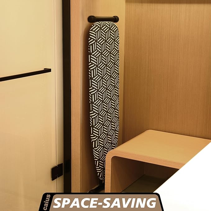 caius Ironing Board, Compact and Space Saver Full Size Ironing Board, Extra