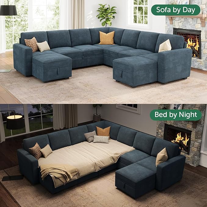 HONBAY Modular Sectional Sleeper Sofa