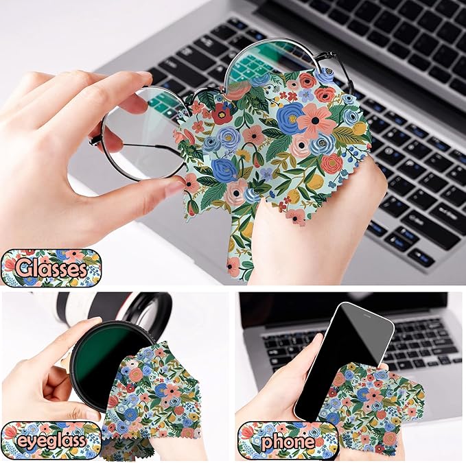 6 PCS Glasses Cleaning Cloth Eyeglass Cleaning Cloth Lens Eyeglasses Microfiber