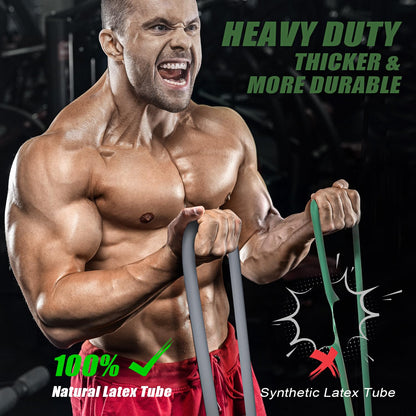 Heavy Resistance Bands for Working Out, 350lbs/450lbs Exercise Bands with Handles, Workout Bands Set for Men, Fitness Weight Bands for Muscle Strength Training, Stretching, Slim, Home Gym Equipment