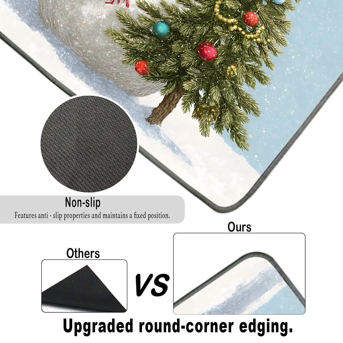 Nuxovilar Christmas Washer Dryer Dust Cover - Playful & Classic Festive Decor Protector for Laundry Room/Area/Space (YTT12861)