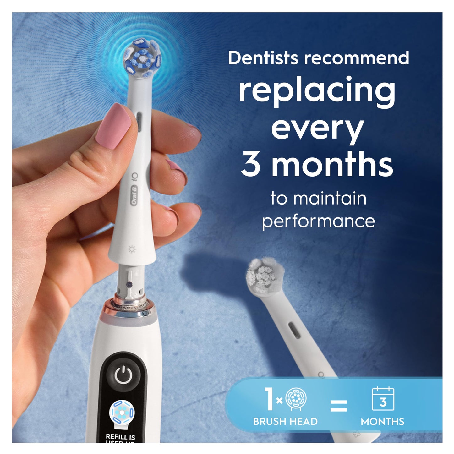 Oral-B iO Ultimate Clean Electric Toothbrush Head, Oral B Electric Toothbrush Heads, Twisted & Angled Bristles for Deeper Plaque Removal, Pack of 4 Toothbrush Heads, Oral B Io Brush Heads, White