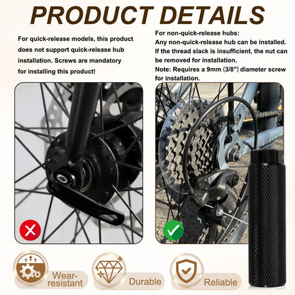 PATIKIL Bike Pegs Fit 3/8 Inch Axles, 4 Pack Aluminum Alloy Anti-Skid Lead Foot Small Bicycle Peg Back Seat Stands for BMX Mountain Dirt Bike Cycling Rear, Purple/Black