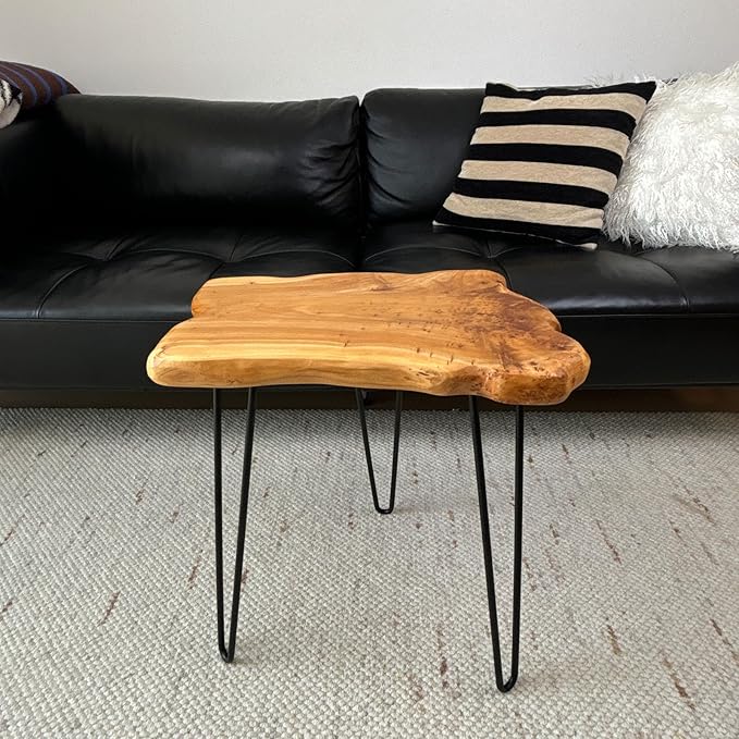 Natural Edge End Table, Live Edge Side Table
