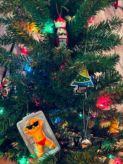 Streamline Crooked Christmas Ornament- Gingerbread Tan