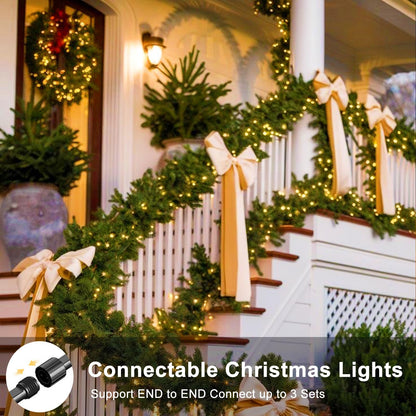 echosari Connectable 400 LED Christmas Lights, Extra Long 66Ft Outdoor String Lights Plug in with Remote Timer for Patio Garden Tree Decor (Warm White)