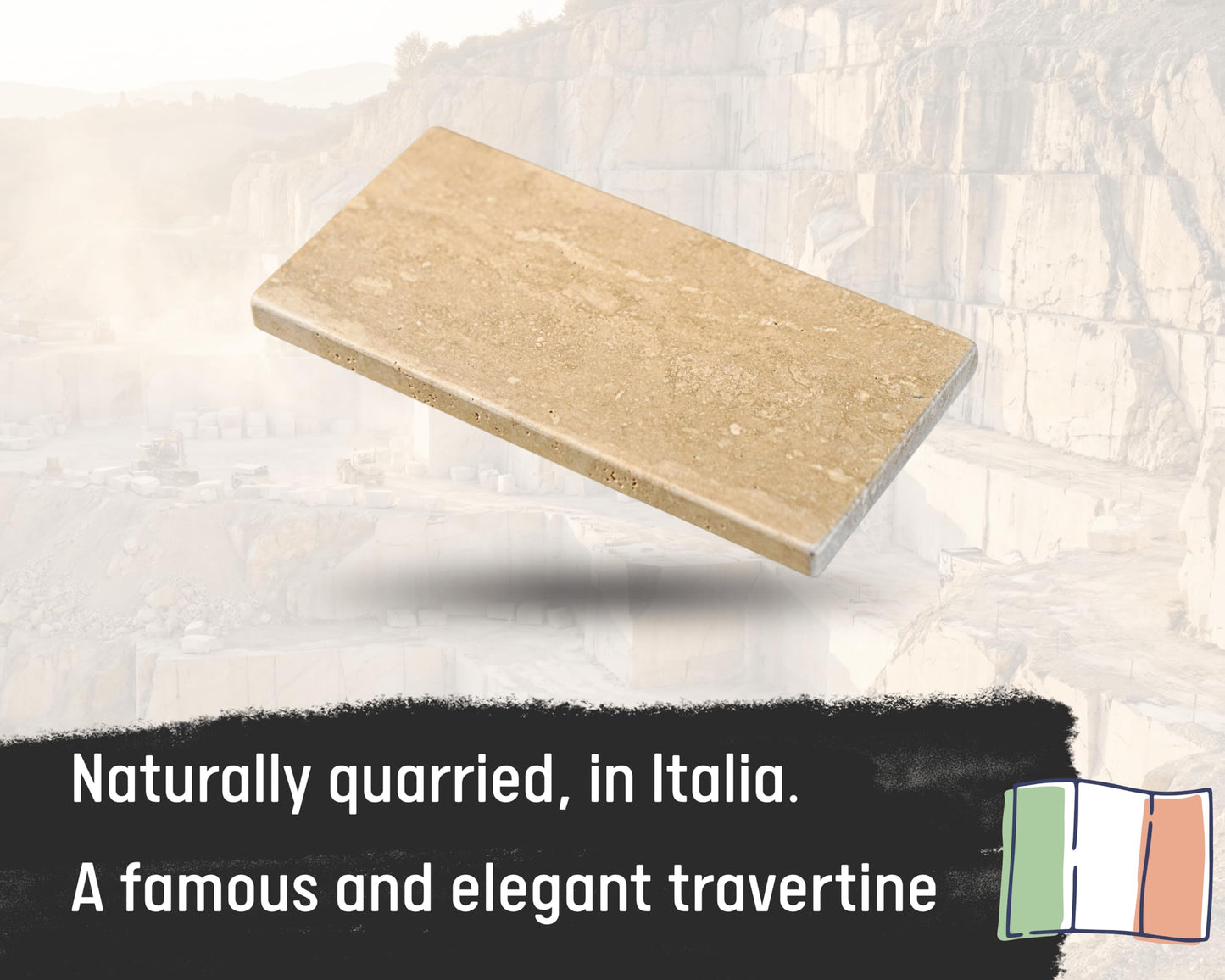 Astavostone Travertine Tray, Beige Natural Stone Decor Tray for Bathroom Vanity Decorative Rectangle Stone Board for Jewelry, Keys, Perfume,Coffee Table,Organizer (9.5''X4.7'')